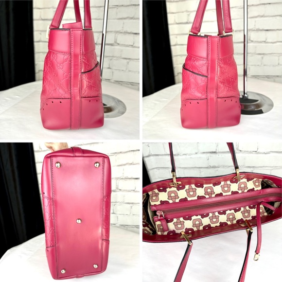 GUCCI pink magenta guccissima leather shoulder bag - Picture 7 of 16